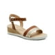 thumbnail image 1 of Sandalia Casual Doble Tira Brillante Abierta Color Camel beige 22.5, 1 of 7