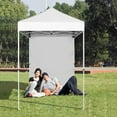 thumbnail image 5 of EAGLE PEAK Straight Leg Outdoor Portable Canopy Tent with One Removable Sunwall 5 x 5 ft, Carry Bag Included, White, 5 of 11