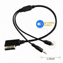 Suitable for Volkswagen Audi MDI/AMI interface to 3.5mm AUX audio male head/charging conversion cable
