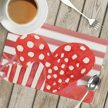 

Hot Sale Valentine s Day Home Linen Placemat Insulated Placemat Table Mat