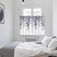 thumbnail image 4 of Purple Green Eucalyptus Kitchen Curtains 72 Inch Length, Watercolor White Botanical Grommet Top Bedroom Living Room Curtains, Light Filtering Cafe Curtain Drapes 2 Panels Set 104''x72'', 4 of 9