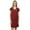 Maroon, variant on Bimba Womens Aqua Blue Long Shirt Getting Ready Buttondown Night Sleepdress-4
