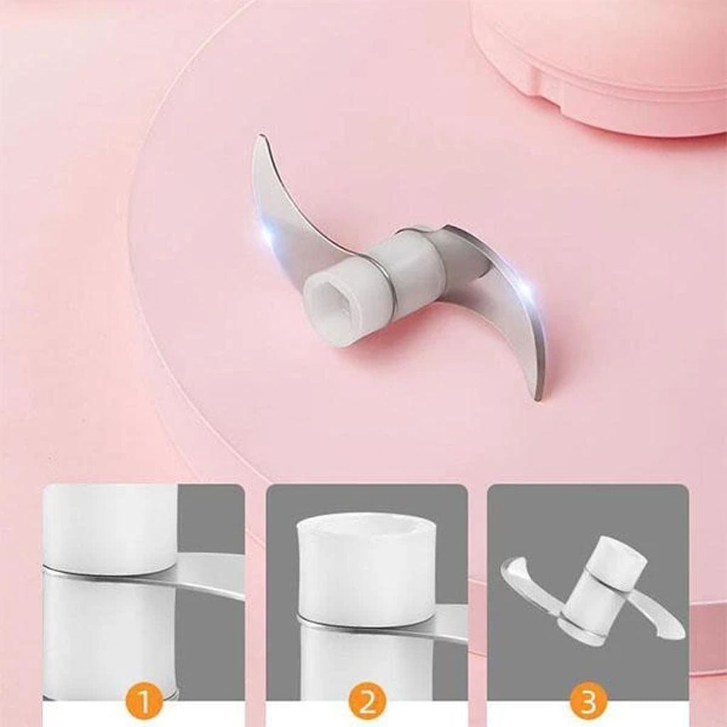 LSLJS Electric Garlic Chopper,Mini Portable Vegetable Chopper,Wireless Food Processor USB Rechargeable Kitchen Masher Food Chopper, Vegetable Blender Kitchen Tool for Ginger, Chili, Fruit, Meat