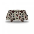 thumbnail image 4 of Vintage Ottoman Cover, Berry Fruit Artwork, 2 Piece Slipcover Set with Ruffle Skirt for Square Round Cube Footstool Decorative Home Accent, Standard Size, Multicolor, by Ambesonne, 4 of 5