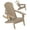 Brown, variant on FOOWIN Adjustable Backrest Folding Adirondack Chair with Cup Holder, HDPE Weather Resistant Fire Pit Chair, White