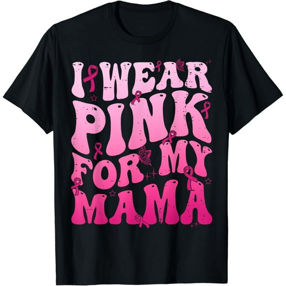 I Wear Pink For My Mama Breast Cancer Support Squads Vintage Gifts Breast Cancer T-shirt