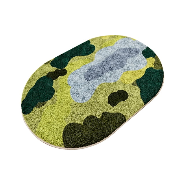 Creamy-Style Imitation Sheeps Wool Entrance Mat For Bathroom - Water Absorbent Non-Slip Great For Home Shower Bathroom Use
