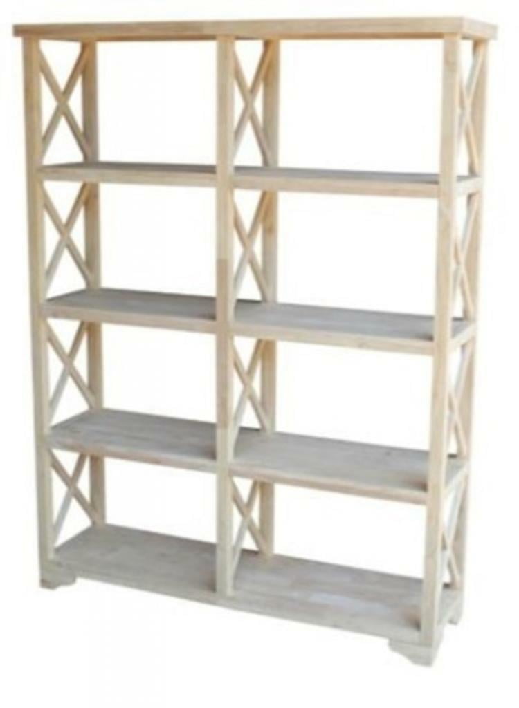 8 Shelf Room Divider Unfinished International Concepts