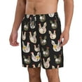 thumbnail image 2 of Logiee Flowe Rooster Print Mens Swim Trunks Quick Dry Board Shorts,Breathable Hawaii Beach Shorts Swimwear Bathing Suits-XX-Large, 2 of 6