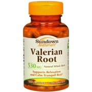 Sundown Naturals Valerian Root 530 mg Capsules 100 Capsules Each
