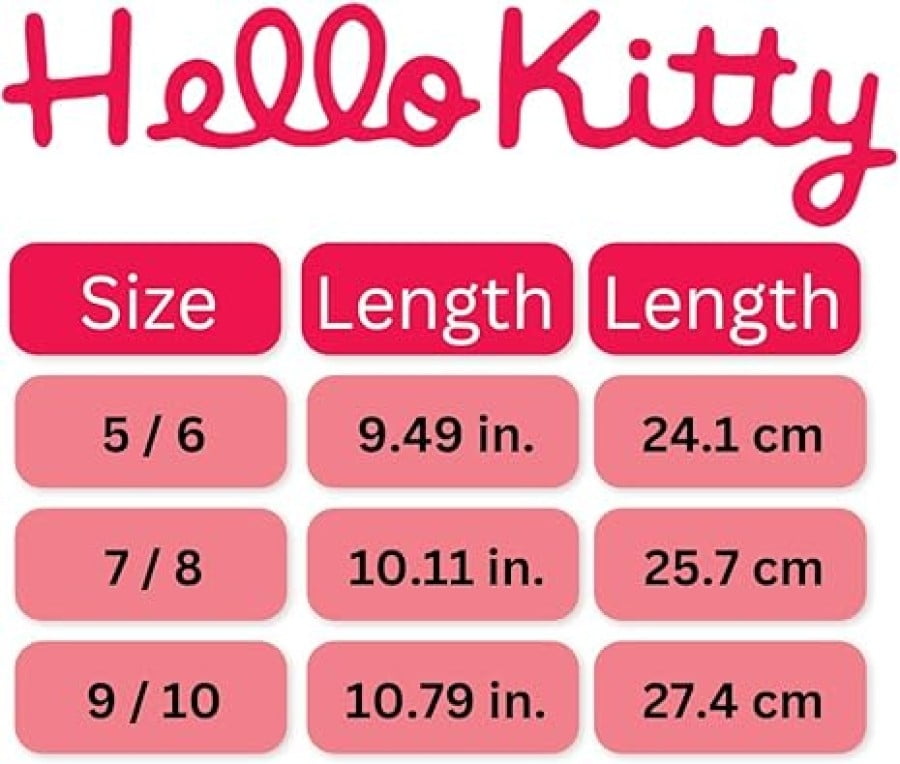 Hello Kitty Ladies Dual Sizes Slipperswhite Fuchsia, Size: 7-8