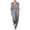 Grey, variant on ZenCart 2 Pcs/Set Women Top Pants Suit V Neck Long Sleeves Cross Blouse High Waist Pleated Wide Leg Trousers Formal Commuting Outfit for Spring Summer