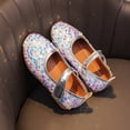 thumbnail image 5 of Gyujnb Girls Sequin Decoration Fashion Cute Shoes, Comfortable Lightweight Hook and Loop Flat Round Toe (Toddler,Little Girls,Big Girls),2.5-3 Years, 5 of 6