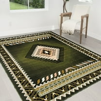 Handcraft Rugs, Southwestern 7' 8" x 10' Rug Navajo Native American Inspired Modern Faded Tribal Floorcover Area Rugs sage Green Beige and milticolor