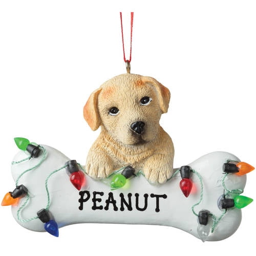 Personalized Christmas Ornament Dog Black Lab Dog Bone Walmart Com Walmart Com