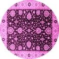 thumbnail image 1 of Ahgly Company Indoor Round Oriental Pink Traditional Area Rugs, 7' Round, 1 of 4