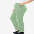 thumbnail image 4 of CHOK Women‘s Plus Size Tall 7-Day Knit Straight Leg Pant - 3X  Black, 4 of 6