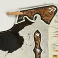 thumbnail image 2 of Hilason Western Bull Riding Chinks Chaps Adult Pro Rodeo Bronc Leather White, 2 of 5
