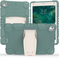 XYX Case for iPad 9.7 inch/iPad 6th/5th Gen/Air 2, Dual Layer Slim Heavy Shockproof Rugged Protective Cover Case with Kickstand (Emerald Green)