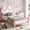 pink and white, variant on Bellemave Twin Wooden Platform Bed with Bow Headboard, Low Profile Solid Wood Frame with Slatted Support, No Box Spring Needed, Brown & Beige