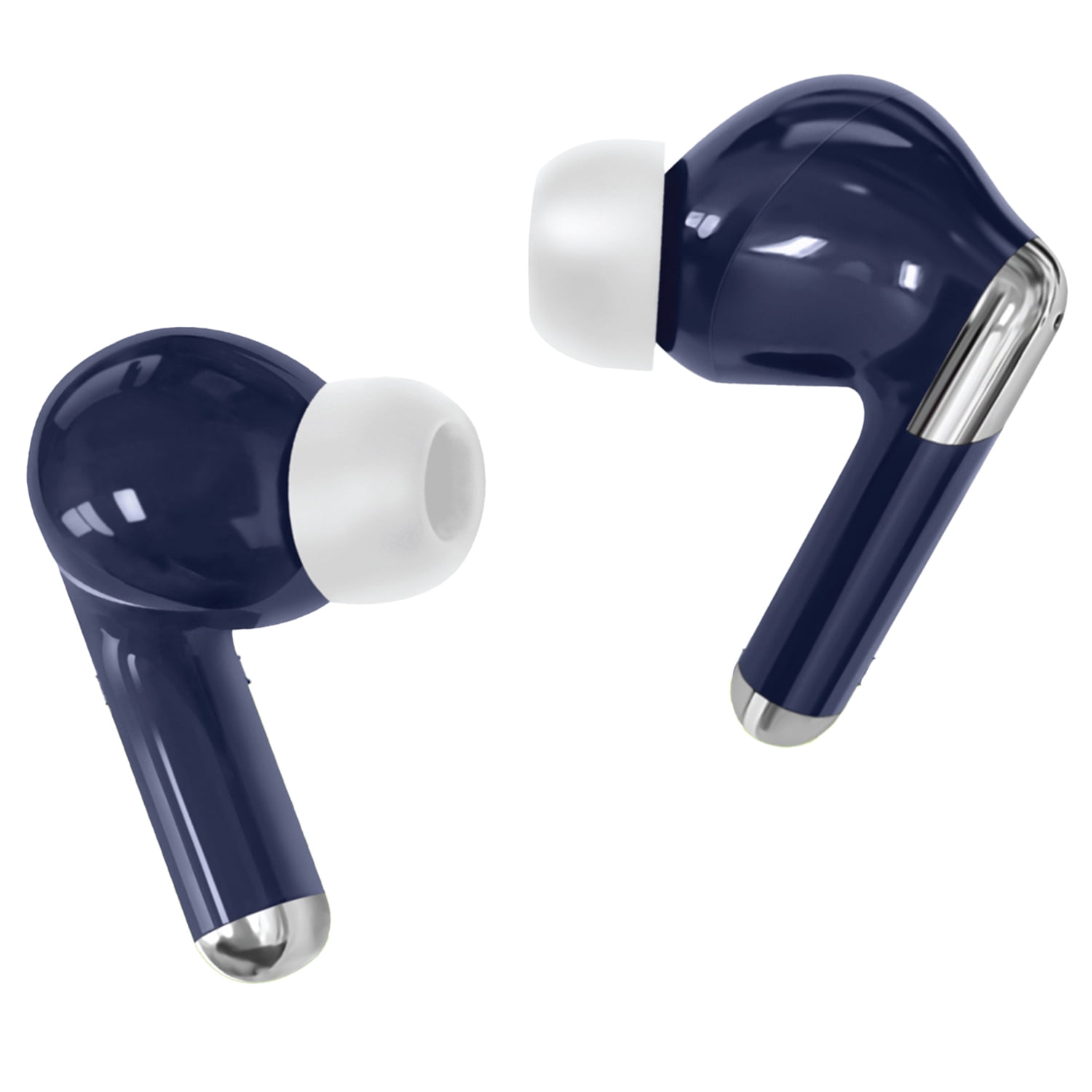 STUDIO PRO by FISHER Active Pro TWS Bluetooth In-Ear Earbuds with Mics and LED Charging Case, ANC, up to 20 Hours Play Time, IPX4 Sweatproof , Navy Blue
