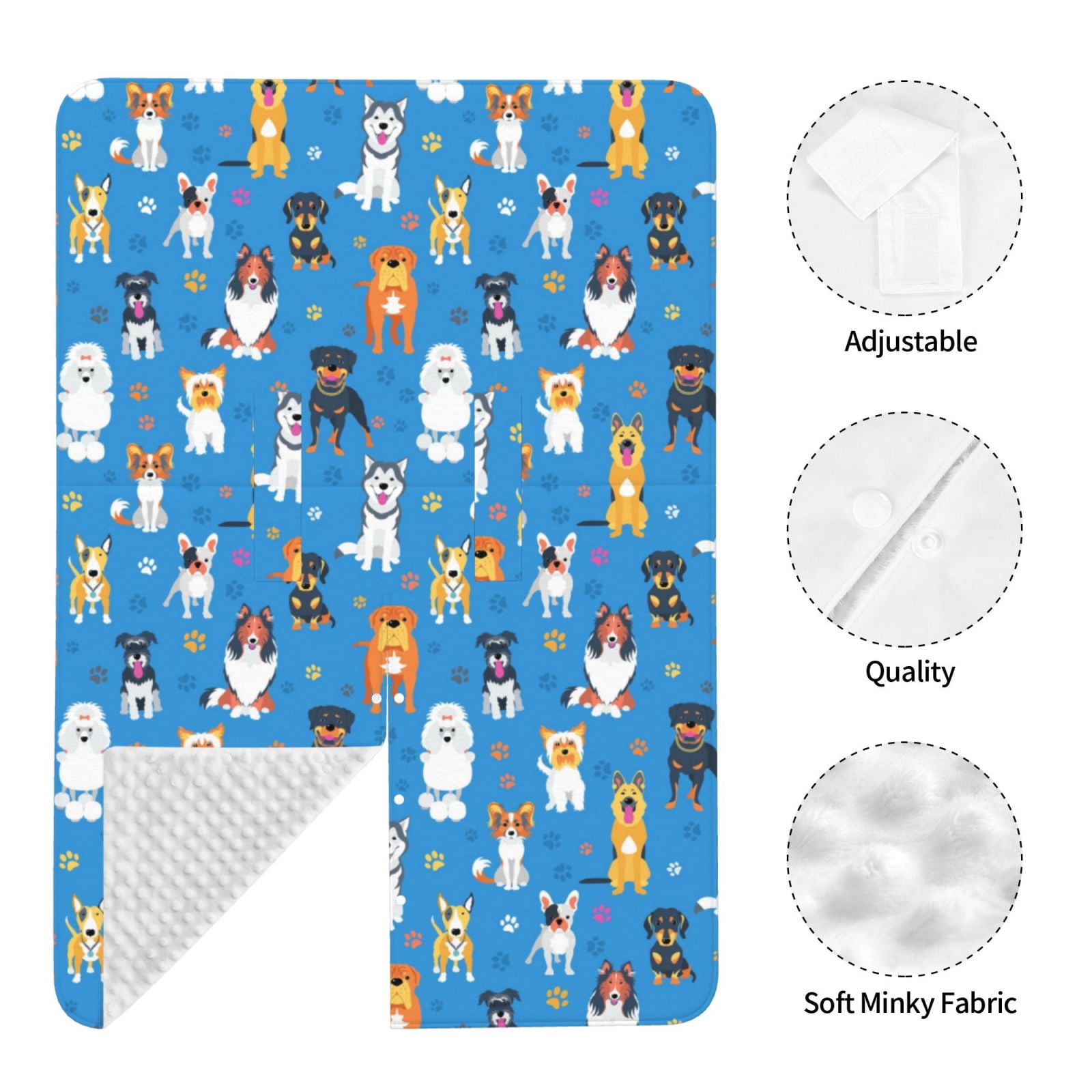 Naloa Cute Dogs Baby Car Seat Cover, Breathable Baby Carrier Cover, Multiuse Baby Carrier Cover & Nursing Breastfeeding Cover