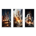 thumbnail image 2 of Designart "Payload Deployment in Space Shuttle IV" Space Shuttle Framed Wall Art Set Of 3 - White Space Shuttle Frame Gallery Set For Office Decor, 2 of 7