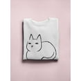 thumbnail image 3 of White Cat Loaf Design Sweatshirt Women -Image by Shutterstock, Female x-Large, 3 of 4