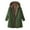 Green, variant on Women's Mid-length Hooded Sherpa Jacket Full Zip Fleece-Lined Fall Winter Coat Loose Warm Outerwear,XXL,Coffee