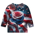 thumbnail image 5 of MKOSPLRT 3-12 Years 4th of July Kids Shirts Boys Girls 3/4 Sleeve Crew Neck Independence Day Tshirts Funny American Flag Shirts, 5 of 5