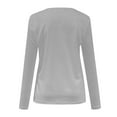 thumbnail image 4 of GigrtiJin Basic Tops for Woman Plus Size V-Neck Long Sleeve Casual Pullover Shirts Solid Color Basic Tee Tops Blouses, 4 of 5