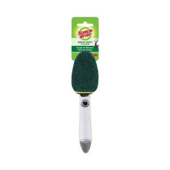 Scotch-Brite Soap-Dispensing Dishwand, 2.5 x 9.5, Yellow/Green, Each