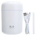 thumbnail image 1 of Mini humidificador LED colorido de 300 ml, humidificador de escritorio USB para coche, oficina, habitación, dormitorio, blanco, 1 of 14