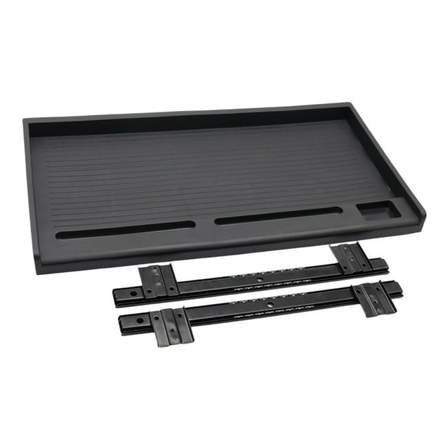 Bajo el escritorio de la computadora Cajón de teclado de PC con tornillos Organizador de teclado resistente Negro 27 mm W Rail