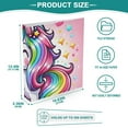 thumbnail image 5 of Cartoon Rainbow and Color Unicorn 3 Ring Binders 1.5 inch Hardcover File Folders with Interior Pockets A4 Size Organizer for School Office Hospital Set of 2, 5 of 8