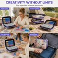 thumbnail image 2 of Portable Diamond Painting Organizer Kit – Professional Grade EVA Case, Keeps Diamond Art Accessories Sorted & Safe During Transport (Pink, 16Grids), 2 of 8