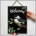 thumbnail image 5 of My Word! Chickadee Slate Impressions Wall Hanging Welcome Sign. Rustic Farmhouse Home Decor for your Living Room, Dining Room Kitchen, Bedroom Large: 8"x11.25", 5 of 5