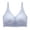 Blue, variant on Women's Solid Color Bra for Women 4 Rows Adjustable Wireless Lingerie Everyday Bra 1Pc