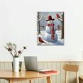 thumbnail image 2 of Nawypu  Snowman Wall Art Christmas Picture Winter Scene Snowman Canvas Print Stretched and Framed Ready to Hang for Wall Decor, 2 of 4