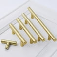 thumbnail image 2 of CHENGSI for Stainless Steel T-Type Drawer Pulls Gold Cabinet Handles 6 Inch Wardrobe Door Hardware Modern Kitchen Bathroom Furniture Knobs 10mm Diameter, 2 of 4
