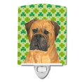 thumbnail image 1 of Carolines Treasures SS4448CNL Bullmastiff St. Patricks Day Shamrock Portrait Ceramic Night Light, 6x4x3, Multicolor, 1 of 2