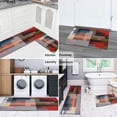 thumbnail image 6 of Geometric Red` Kitchen Rugs and Mats Sets Of 2,Kitchen Decoration Rugs,Rubber Backing Non-Slip Floor Mat for Sink Washable Waterproof Laundry Room Runner Rugs, 6 of 7