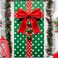 thumbnail image 5 of Mouliraty Christmas Door Cover Decoration, 35x73 Inch Christmas Door Cover Christmas Door Curtain Christmas Day Door and Wall Decoration Festival Party Decoration, Green, 5 of 6