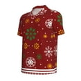thumbnail image 2 of Balery Merry Christmas Printed Men’s Short Sleeve Polo Shirt, Midweight Men's Shirt,Golf Polo shirts -Large, 2 of 9
