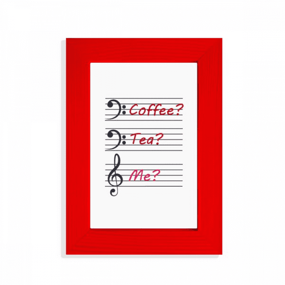 Music Symbol Coffee Tea Staff Spectrum Picture Display Art Red Photo Frame