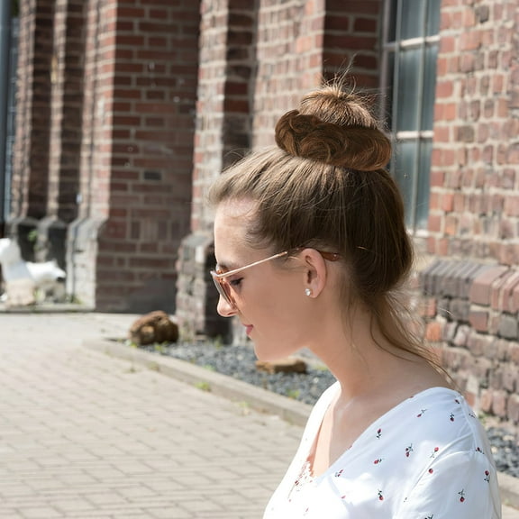 WHAMVOX Messy Hair Bun Scrunchy Women Synthetic Hair Bun Faux Updo Elastic Band Messy Curly Hair Bun Hairpiece Fake Hair Bun Extension