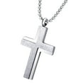 thumbnail image 2 of 555Jewelry Stainless Steel Cross Necklace for Men, Cross Necklace for Women, Box Link Chain, Cross Pendant for Men, Womens Cross Necklaces, Cross Necklaces for Men, 18 Inch, Silver, 2 of 8