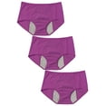 thumbnail image 2 of Gustave Women Period Underwear Leakproof Breathable Hipster Panties Menstrual Postpartum Comfort Cotton Protective Briefs Underpants for Teen Girls, 3 Pack, 2 of 7