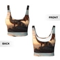 thumbnail image 5 of Lsque Sky Sunset Bronze Dragon Printed Women'S Sports Bra, Compression, Moisture Wicking, High-Impact Sports Bra For Women,Supportive sports bra-Medium, 5 of 9