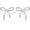 Silver, variant on Gold Plated Silver Bow Stud Earring for Women Simple Bow Jewelry Everyday Earrings 25mm